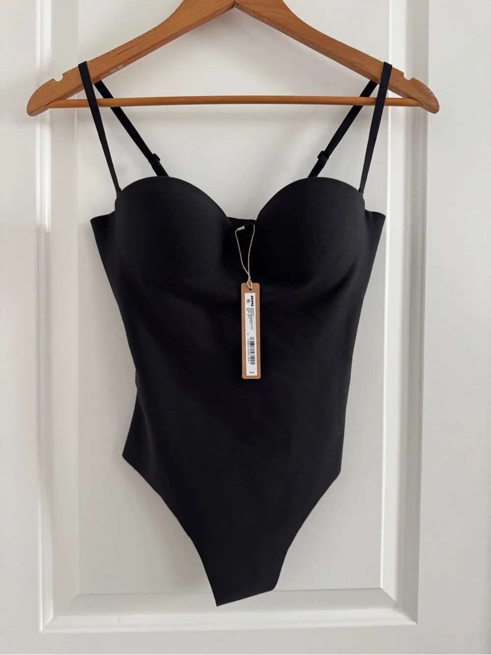 SKIMS Black Body Molded Underwire Thong Bodysuit size S small New with tags $138